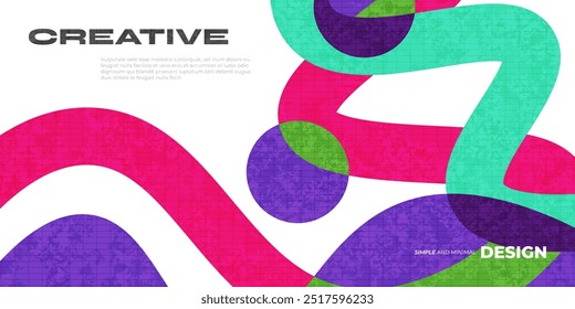 Creative Cover or Banner Design Template with Colorful and Minimal Style for Identity, Branding, Advertising or Promotion. Abstract Layout Design with Texture Effect