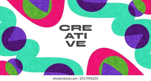 Creative Cover or Banner Design Template with Colorful and Minimal Style for Identity, Branding, Advertising or Promotion. Abstract Layout Design with Texture Effect