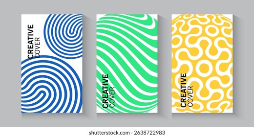 creative cover banner and flayer background. Simple soft light backdrop on blue, purple, green, white, and yellow. Minimalist style cover template design for poster, social post and cover book.	