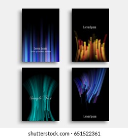 Creative cover design with abstract dark backgrounds. Template for covers, placards, posters,flyers, banners,brochure etc. Vector EPS10