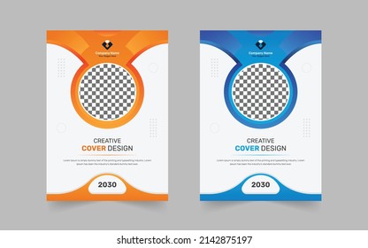 Creative cover design for annual report, poster, flyer, brochure, leaflet, company profile in vector template