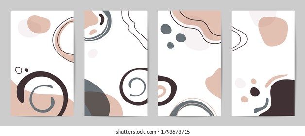 Creative cover design background. Social media banner template. Editable mockup for stories, post, blog, sale and promotion. Abstract modern coloured shapes, line arts background design for web