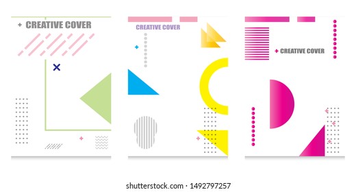 Creative cover design. Geometric background. minimal. can be used for banners, posters, flyer, leaflets, web templates,
