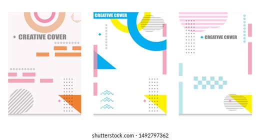 Creative cover design. Geometric background. minimal. can be used for banners, posters, flyer, leaflets, web templates,