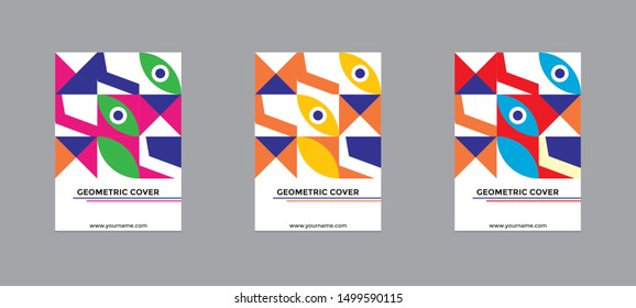 Creative cover design in Geometric style. minimal. can be used for backgrounds, banners, posters, leaflets, leaflets, web templates,