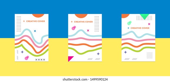 Creative cover design in Geometric style. minimal. can be used for backgrounds, banners, posters, leaflets, leaflets, web templates,