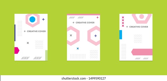 Creative cover design in Geometric style. minimal. can be used for backgrounds, banners, posters, leaflets, leaflets, web templates,