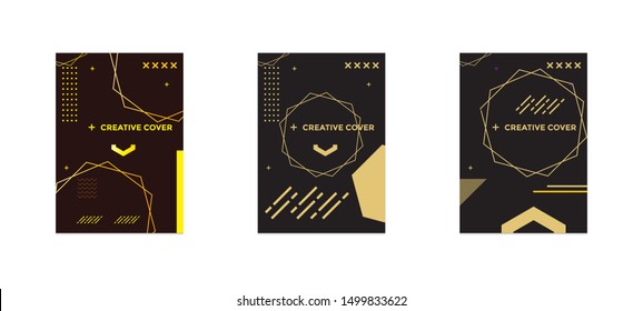 Creative cover design in Geometric style. minimal. can be used for backgrounds, banners, posters, leaflets, leaflets, web templates,