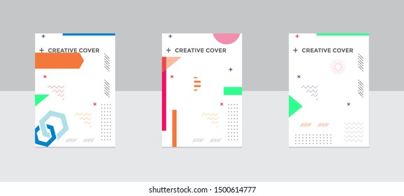 Creative cover design in Geometric style. minimal. can be used for backgrounds, banners, posters, leaflets, leaflets, web templates,