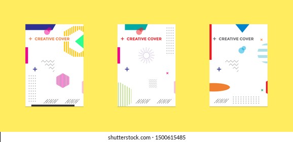 Kreatives Cover-Design im geometrischen Stil. minimal. für Hintergründe, Banner, Plakate, Faltblätter, Broschüren, Webvorlagen,