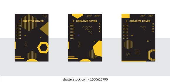 Creative cover design in Geometric style. minimal. can be used for backgrounds, banners, posters, leaflets, leaflets, web templates,