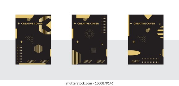 Creative cover design in Geometric style. minimal. can be used for backgrounds, banners, posters, leaflets, leaflets, web templates,
