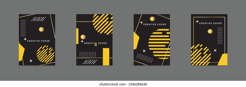 Creative cover design in Geometric style. minimal. can be used for backgrounds, banners, posters, flyer, leaflets, web templates,