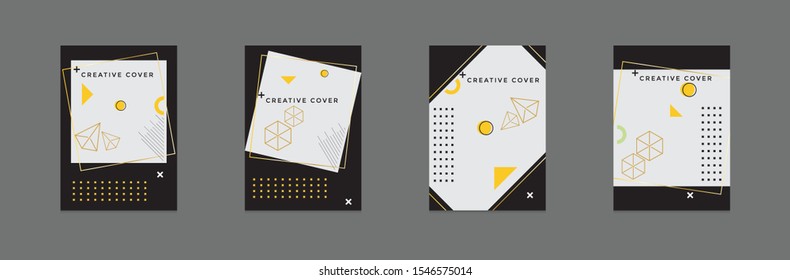 Creative cover design in Geometric style. minimal. can be used for backgrounds, banners, posters, flyer, leaflets, web templates,