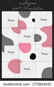 Creative cover design vector for Instagram story template. Social media posts. Story and photos.  Editable collection backgrounds with abstract element