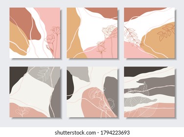 Creative cover design vector for Instagram story template ,Social media posts, Story and photos, Editable collection backgrounds with Tropical leaf