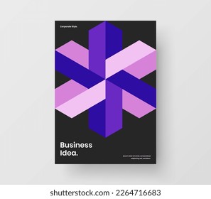 Creative cover design vector layout. Original geometric shapes pamphlet template.