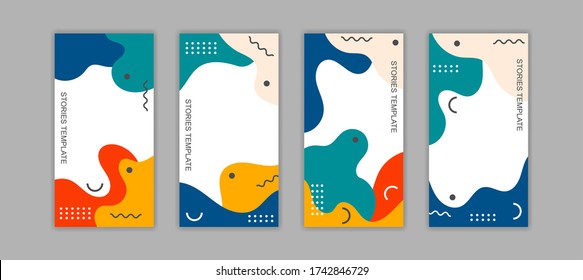 Creative cover design vector for social media story template. - Vector.