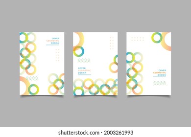 portada creativa con combinación geométrica para embellecer tu portada de iluminación vectorial 10
