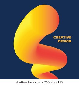 Capa criativa ou cartaz horizontal em estilo mínimo moderno para identidade corporativa, branding, publicidade em mídias sociais, promoção. Modelo de design de layout moderno com linha de gradiente de fluido dinâmico