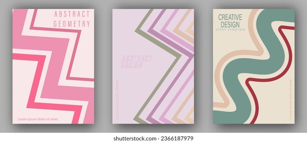 Creative cover in a minimalist style with arbitrary geometric shapes. Layout for posters, posters, banners in advertising, marketing and creative design