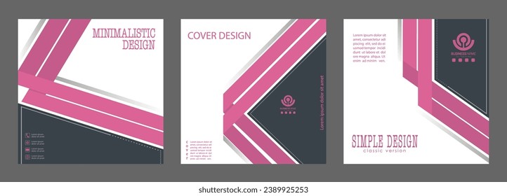 Kreative Abdeckung im minimalistischen Stil mit beliebigen geometrischen Formen. Layout für Poster, Poster, Banner in der Werbung, im Marketing und im kreativen Design