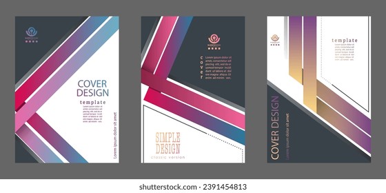 Kreative Abdeckung im minimalistischen Stil mit beliebigen geometrischen Formen. Layout für Poster, Poster, Banner in der Werbung, im Marketing und im kreativen Design