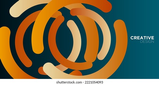 Creative cover or modern minimalist style horizontal poster for corporate identity, branding, social media ads, promos. Modern layout design template with dynamic colorful overlay lines