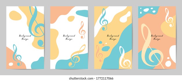 Creative cover Music design background. Social media banner template. Editable mockup for stories, post, blog, sale and promotion.