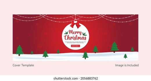 Creative cover page design of Merry Christmas.