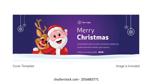 Creative cover page design of Merry Christmas template.