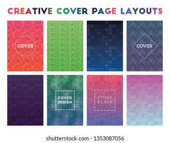 Creative Cover Page Layouts. Admirable geometric patterns, original vector illustration.