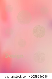 Creative Cover Page. Vector Layout for Leaflets. Blurred Decorative Creative Color Page in Abstract Style with Text Box. Vector Pattern for Posters. Nice A4 Color Sample.