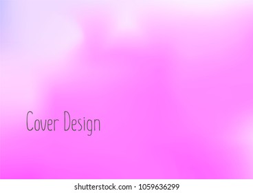 Creative Cover Page. Vector Layout for Leaflets. Blurred Decorative Creative Color Page in Abstract Style with Text Box. Vector Pattern for Posters. Nice A4 Color Sample.