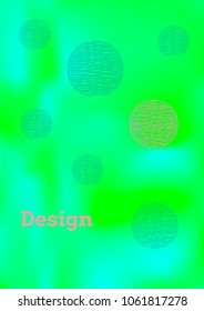 Creative Cover Page. Vector Layout for Leaflets. Blurred Decorative Creative Color Page in Abstract Style with Text Box. Vector Pattern for Posters. Nice A4 Color Sample.