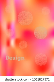 Creative Cover Page. Vector Layout for Leaflets. Blurred Decorative Creative Color Page in Abstract Style with Text Box. Vector Pattern for Posters. Nice A4 Color Sample.