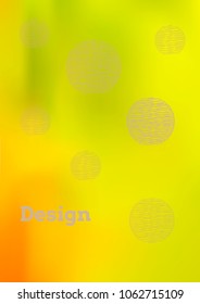 Creative Cover Page. Vector Layout for Leaflets. Blurred Decorative Creative Color Page in Abstract Style with Text Box. Vector Pattern for Posters. Nice A4 Color Sample.