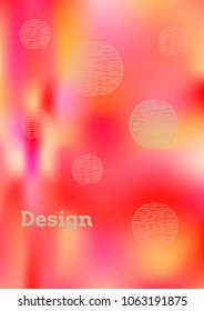 Creative Cover Page. Vector Layout for Leaflets. Blurred Decorative Creative Color Page in Abstract Style with Text Box. Vector Pattern for Posters. Nice A4 Color Sample.