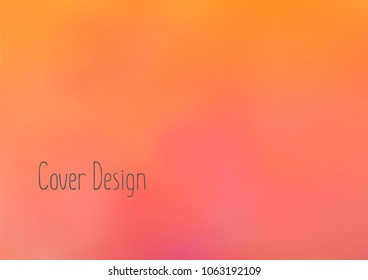 Creative Cover Page. Vector Layout for Leaflets. Blurred Decorative Creative Color Page in Abstract Style with Text Box. Vector Pattern for Posters. Nice A4 Color Sample.
