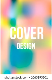 Creative Cover Page. Vector Layout for Leaflets. Blurred Decorative Creative Color Page in Abstract Style with Text Box. Vector Pattern for Posters. Nice A4 Color Sample.