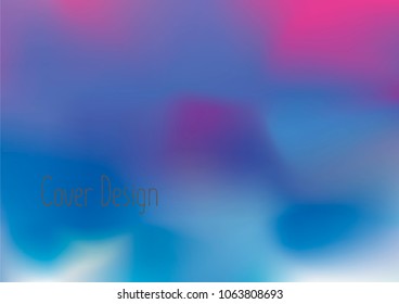 Creative Cover Page. Vector Layout for Leaflets. Blurred Decorative Creative Color Page in Abstract Style with Text Box. Vector Pattern for Posters. Nice A4 Color Sample.
