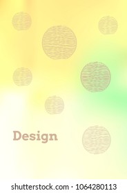 Creative Cover Page. Vector Layout for Leaflets. Blurred Decorative Creative Color Page in Abstract Style with Text Box. Vector Pattern for Posters. Nice A4 Color Sample.
