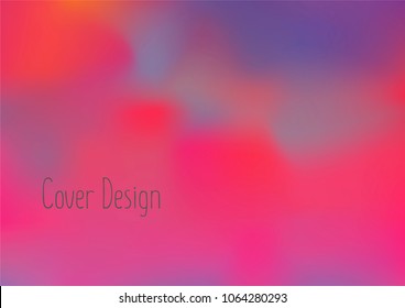 Creative Cover Page. Vector Layout for Leaflets. Blurred Decorative Creative Color Page in Abstract Style with Text Box. Vector Pattern for Posters. Nice A4 Color Sample.