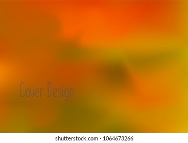 Creative Cover Page. Vector Layout for Leaflets. Blurred Decorative Creative Color Page in Abstract Style with Text Box. Vector Pattern for Posters. Nice A4 Color Sample.