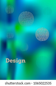 Creative Cover Page. Vector Layout for Leaflets. Blurred Decorative Creative Color Page in Abstract Style with Text Box. Vector Pattern for Posters. Nice A4 Color Sample.