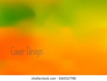 Creative Cover Page. Vector Layout for Leaflets. Blurred Decorative Creative Color Page in Abstract Style with Text Box. Vector Pattern for Posters. Nice A4 Color Sample.