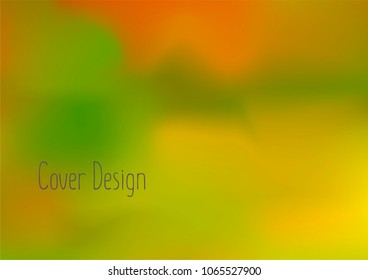 Creative Cover Page. Vector Layout for Leaflets. Blurred Decorative Creative Color Page in Abstract Style with Text Box. Vector Pattern for Posters. Nice A4 Color Sample.
