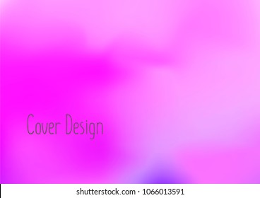 Creative Cover Page. Vector Layout for Leaflets. Blurred Decorative Creative Color Page in Abstract Style with Text Box. Vector Pattern for Posters. Nice A4 Color Sample.