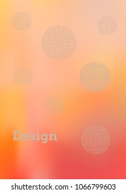 Creative Cover Page. Vector Layout for Leaflets. Blurred Decorative Creative Color Page in Abstract Style with Text Box. Vector Pattern for Posters. Nice A4 Color Sample.