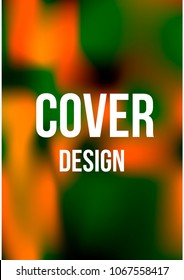 Creative Cover Page. Vector Layout for Leaflets. Blurred Decorative Creative Color Page in Abstract Style with Text Box. Vector Pattern for Posters. Nice A4 Color Sample.